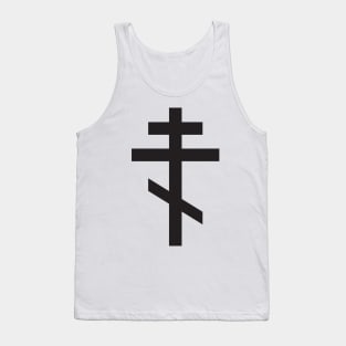 Orthodox Cross in Black Tank Top